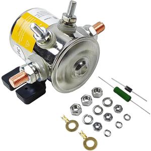 36 Volt #70 Series Continuous Duty Solenoid Relay Nickel-Plating with Resistor & Diode Kit | Fit for EZGO Electric Golf Cart, Upgrade Mount Bracket | OE# 27855G01 11761G1 27855G02 31680G1 3016