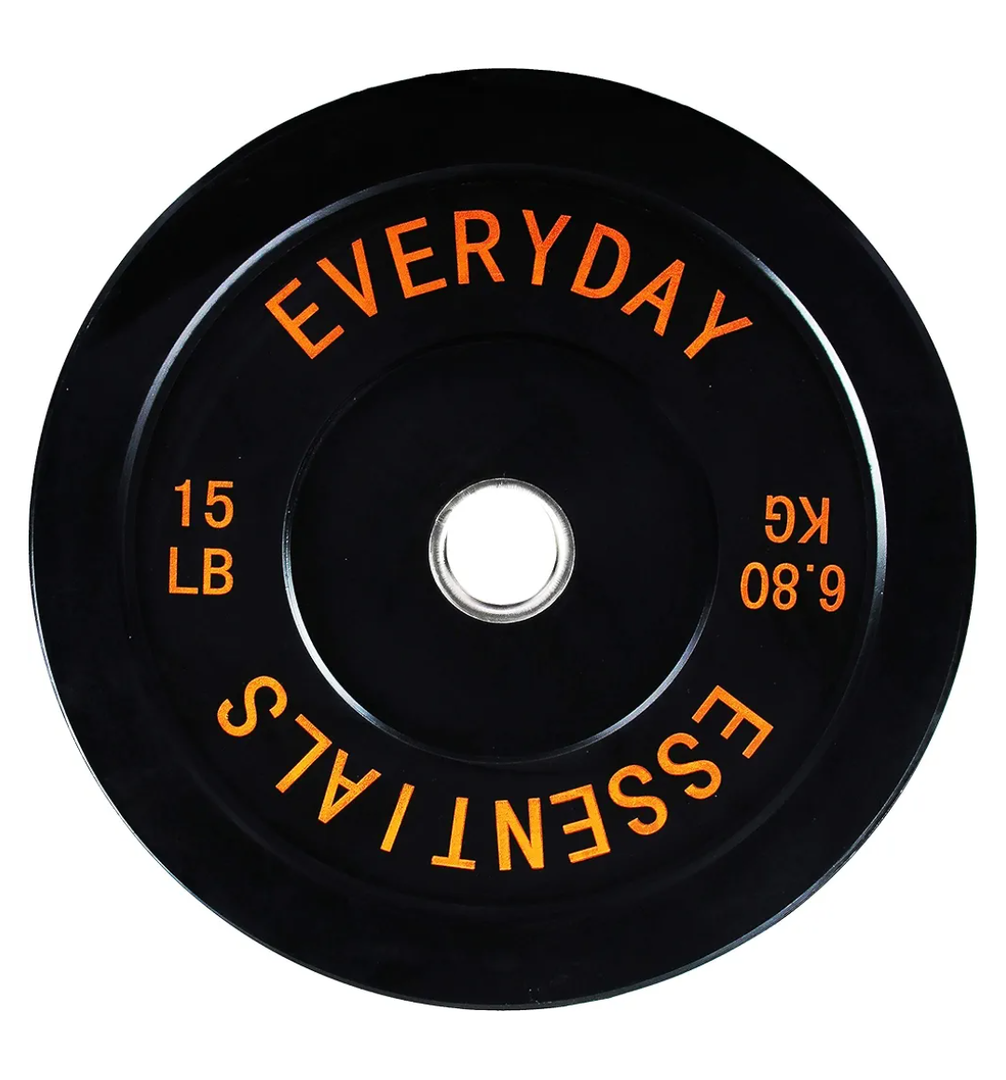 Fitvids 2-Inch Olympic Bumper Plates, Perfect Weight Plates for Weightlifting and Strength Training, 15 LB