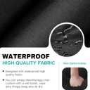 Egg Chair Cushion Replacement, Waterproof Thicken Hanging Egg Swing Chair Cushion for Outdoor Furniture, Wicker Rattan Hammock Basket Cushion with Headrest Pillow 47x31.5x4.7 inch(Black), Standard size