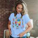 Autism Awareness Shirt Women Autism Shirts Autism Support Tops in April Blue Autism Mom Clothes Special Education Tees (Blue, M)