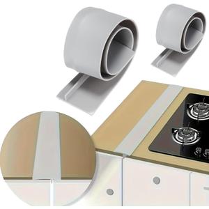 2 Pack Flexible Kitchen Stove Gap Covers, Silicone Gap Fillers Between Counter and Stovetop,Washer, Oven, Dryer, Easy to Wipe, Food grade silicone material (Gray,25in)