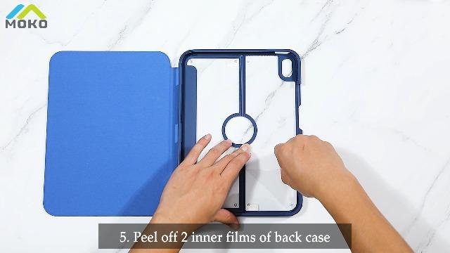 MoKo for iPad 11-inch (A16) 11th Generation Case 2025/ iPad 10th Generation Case with Pencil Holder 2022 10.9 inch, Built-in Screen Protector Clear Back, Multi Angle Viewing Stand