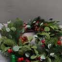 20 Inches Christmas Wreath Winter Wreaths Holiday Christmas Wreaths for Front Door Christmas Berry Wreath with Pine Needles Pine Cones Red Berries for Window Indoor Outdoor Winter Decorations