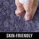Super Soft Shaggy Rugs Fluffy Carpets 10x14 Feet, Indoor Modern Plush Area Rugs for Living Room Bedroom Kids Room Nursery Home Decor, Upgrade Anti-Skid Fuzzy Rug, Grey Purple