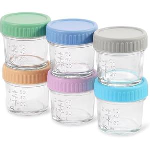 6pcs Dipping Sauce Cup, Reusable 120ml Glass Jar with Lid, Sealed Salad Dressing Container, Multipurpose Condiment Jar for Honey/Jam(6Pcs)