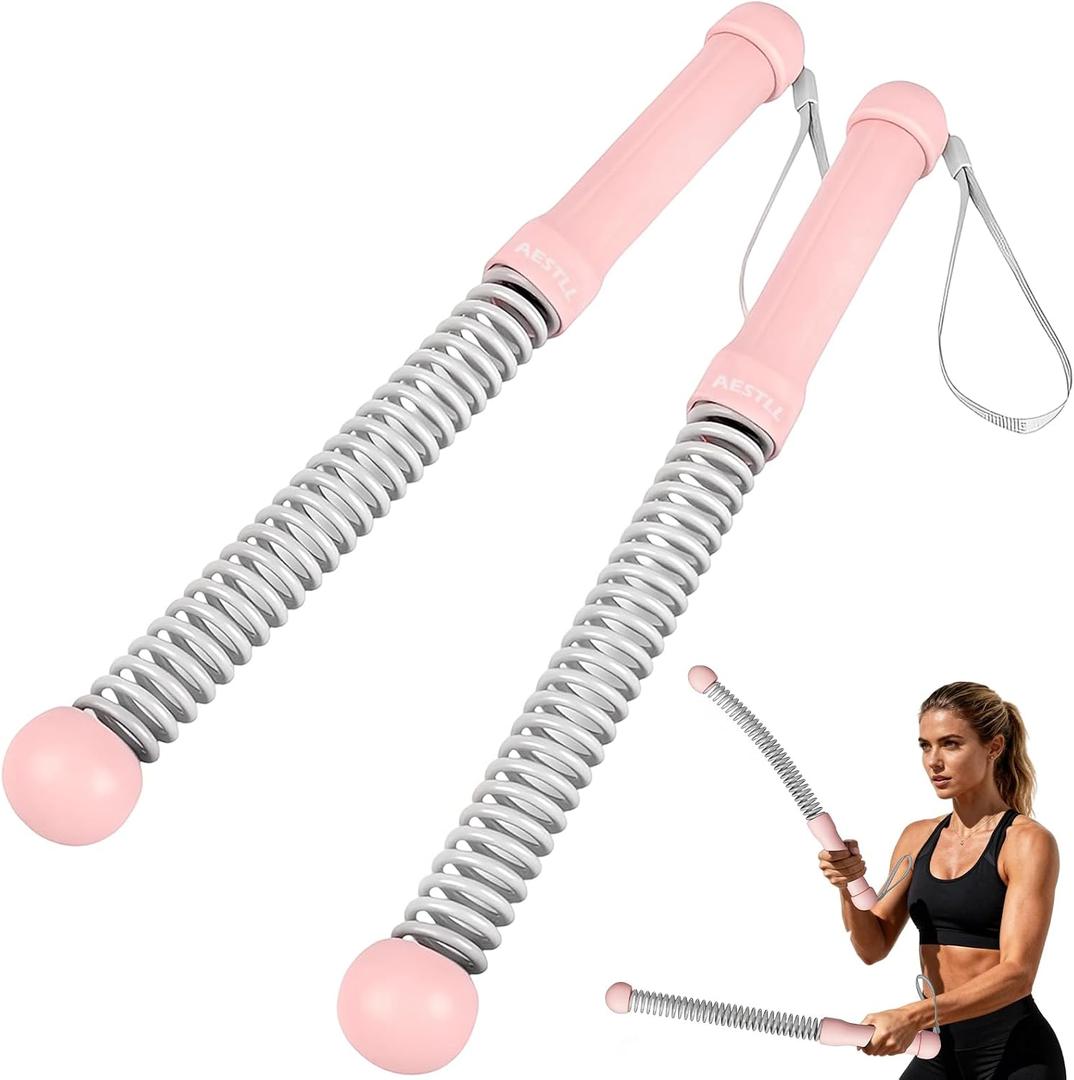 Ropeless Battle Ropes Weighted 2 Pack Portable Cordless Battle Ropes for HIIT & Cardio Full-Body Workout Tool with Non-Slip Spiral Handles, Travel-Friendly Home Gym Equipment for Women & Men