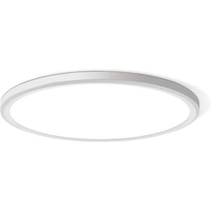 WKONCLDY 3200lm LED Flush Mount Ceiling Light, Super Slim 12 inch LED Ceiling Light, 5000K LED Ceiling Light for Bedroom, Living Room, Dining Room (White, One Pack)