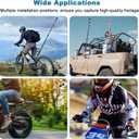 Motorcycle Mount Kit Compatible with Insta 360 X4 X5, Bike Handlebar Clamp Mounts for Gopro, 59" Invisible Selfie Stick with Double Clamp for Action Camera, Motorcycle Bicycle Riding Records