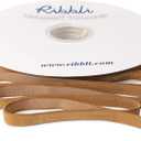 Ribbli Khaki Velvet Ribbon 3/8 Inches Continuous 25 Yard Spool Khaki Christmas Ribbon for Gift Wrapping Crafts Home Decor