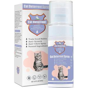 Cat Deterrent Spray - Safe Indoor & Outdoor Deterrent for Furniture Protection, Effective Training Aid with Natural Ingredients (Blue Ocean)