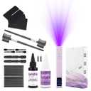 UV Lamp Hair Extension Tool Kit Invisible Hair Extensions UV Lamp 30g UV Hair Glue with 30ml Glue Remover Plastic Eyebrow Comb for UV Hair Set Eyelashes Extensions