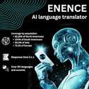 Enence PRO Language Translator Device, Real-Time Voice Translation, Instant Pocket AI Translator Device, Support 60+ Languages. Traductor for Business, Study Travel traductor de Ingles español