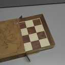 AMEROUS 15 Inches Magnetic Wooden Chess Set - 2 Extra Queens - Folding Board - Pieces Storage Slots, Handmade Portable Travel Chess Game - Beginner Chess Set for Kids, 6 up Age