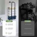 Wall-Mounted Towel Rack for Rolled Towels, Gunmetal Gray Bathroom Towel Holder, Space-Saving Metal Towel Shelf for Bathroom, Kitchen, or Laundry Room, Easy Installation 2 Pack