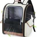 Lekereise Cat Backpack Carriers, Dog Carrier Backpacks with Breathable Mesh for Small Medium Cats Dogs Puppy Up to 20 Lbs, Pet Foldable Carrying Backpack Ventilated for Travel Hiking Collapsible