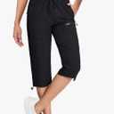 MAGCOMSEN Women's Hiking Capri Pants UPF 50+ Lightweight Quick Dry Casual Golf Cargo Crop Pants with 5 Pockets Summer