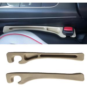 Car Seat Gap Filler Accessories,Storage Organizer Fit Car SUV Truck Fill The Gap Between Seat & Console Vehicle Console Side Pockets (Beige)