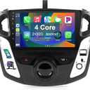 Leadfan Android Car Radio for Ford Focus 2012-2018 Stereo Upgrade with Wireless CarPlay Android Auto, 9'' HD Touchscreen with GPS Navigation Bluetooth WiFi Mirror Link Backup Camer Microphone 2+32G