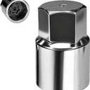 Wheel Lock Key Lug Nut Key Locking Lug Nut Removal Tool for Toyota Lexus Tacoma Senna, Security Nuts Socket Wrench Anti-Theft D-Wheel Locking Nuts Socket Adapter Installation & Removal (Silver