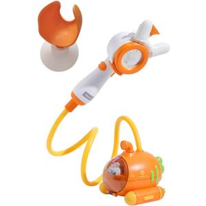 Toyvian Bath Toy Submarine Battery Operated Water Pump with Hand Shower Head Cartoon Carrot Bathtub Toy for Purple Bathroom Accessories