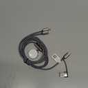 Temdan for Travel Essentials,3 in 2 USB C Cable for Apple Watch Charger/for iPhone 17 Charger,Multi Charging Cable Cord,Vacation Camping Essentials,Portable Designed for iWatch &for iPhone 16-12-4FT (Grey)