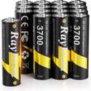 16 Pack AA Lithium Rechargeable Batteries, 3700mWh High Capacity, 1.5V Constant Output, 1600+ Cycles, for Blink Outdoor Camera