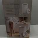 Pure Enrichment PureBliss Luxury Towel Warmer - Extra Large 20L Heats Towels, Robes, Blankets, or Clothing - Modern Bucket Design, 4 Heat Timer Settings & Auto Shut-Off (White & Brushed Silver)