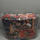 YJ.GWL Area Rugs for Living Room 6x9 Machine Washable Rugs, Non Slip Floral Vintage Rug Indoor Carpet, Stain Resistant Large Rug for Bedroom Dining Room, Orange-Red