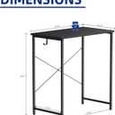 Pamray 23 Inch Computer Desk for Small Spaces, Home Office Work Desk with Headphone Hook, Small Office Desk Study Writing Table