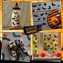 9 x Faccito 480 Pcs Bat Halloween Party Stickers for Kids Bulk Jack-o-Lantern Pumpkin Ghost Spider Black Bat Green Zombies Black Cat Candy Corn Witch Hat Assorted Sticker for Halloween Party Favor