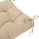 QILLOWAY Outdoor Chair Cushion for Patio Furniture, Waterproof Patio Cushions Set of 2 with Ties, Fade Resistant Replacement Pads for Outdoor Rocking Chairs,Beige,Sand,Camel