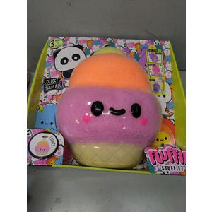 Fluffie Stuffiez Ice Cream Large Collectible Feature Plush 11" - Surprise Reveal Unboxing with Huggable ASMR Fidget DIY Fur Pulling, Ultra Soft Fluff