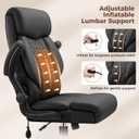 High Back Executive Office Chair with Inflatable Lumbar Support, 1 Pack