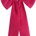 Meseey 36x18 Inches Extra-Large Christmas Tree Topper Bow Hot Pink Velvet Ribbon Gift Bows for Christmas Home Decor, Outdoor Indoor Car Decoration (Hot Pink)