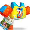AEOCOO Puddle Float Jumper 20-30-50-60-70 Pounds, Toddler Swim Vest for 1-3-5-6-9 Years Old, Pool Floats with Swimming Arm Floaties Swim Jacket & Water Wings for Kids Swimmies, Boys, Girls, Niños