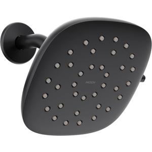 Moen Verso Infiniti Dial Square Rain Shower Head, 7-Inch Diameter Spray Head, Matte Black, 220R5BL