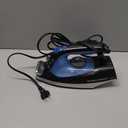 Hamilton Beach 2-in-1 Steam Iron for Clothes and Garment Steamer with 5 Temperature Settings, Nonstick Soleplate, 1200 Watts, 8’ Cord, Black & Blue (14525F)