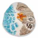 Soft and Absorbent Beach Bathroom Rug, Non-Slip Backing, Ideal for Bathroom, Kitchen and Entryway Decor, Sea Beach Starfish Shell Bath Decor, Azure Bay 15.5x23 Inch