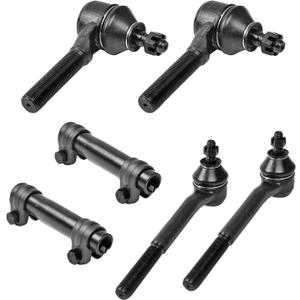 Front Outer Inner Tie Rod End Adjusting Sleeves Suspension Set Fit for Chevy Blazer for S10, for GMC Jimmy for Sonoma, for Isuzu Hombre 1998-2005 replace# ES3462 ES3584 ES2004