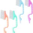 Slick- Window Track Cleaning Brush, 4 Pack, Pastel Colors Ergonomic Handle, Built-in Scraper, Multipurpose, Window Track Cleaning Tools