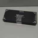 Bling Car Rear View Mirror, Rhinestones Crystal Clip-on Rearview Mirror with HD Glass, Compatible with Most Cars, SUVs, Vehicles, Auto Interior Accessories for Women Girl (White)