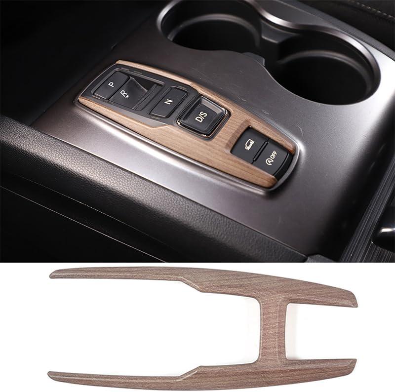 Gear Shift Button Frame Trim for Honda Pilot 2016-2022/ Ridgeline 2020-2023/ Passport 2019-2023, ABS Material Car Gear Shifter Button Panel Cover Decoration Accessories (Pear Wood Grain)