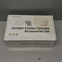 BestEvMod 5PCS Center Console Organizer Compatible with 2026 2025 Tesla New Model Y Juniper Accessories ABS Slide Smoothly Cup Holder Insert Wireless Charger Mat Silicone (Black) Not fit Standard