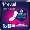 Prevail Incontinence Bladder Control Pads for Women, Maximum Absorbency, Long Length, 39 Count (Pack of 4)