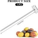 Newtay 12 Pcs Potato Baking Baked Nails, Stainless Steel Potato Baking Rods Gadgets Heating Core Grill Spikes Tools and Accessories for Kitchen, Silver