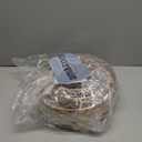 3 Tier Hanging Fruit Basket, Natural Vegetable Storage Basket, Wall Mount Round Water Hyacinth Produce Organizer for Kitchen, Living Room, Bathroom, Nursery