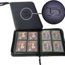 TopDeck Mini Binder | Holds 200+ Cards | 4 Pocket Trading Cards Album | Long Term Storage Binder | Side Load Sleeves | Pokemon/MTG/Yugioh/TCG Folder | Trading & Sports Holder (Black)