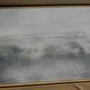 BICERE Large Abstract Grey Green Framed Canvas Wall Art,Watercolor Neutral White Wall Decor,Modern Pastel Wall Painting,Illustrations Artwork for Living Room,Bedroom,Dining Room,Office- 20"x40"x1