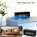 Clock Camera–Indoor Security Camera, Nanny Camera with 2K HD Video,AI Motion Alerts,Digital Clock, Night Vision, 5G&2.4G, Bluetooth Setup,Local & Cloud Storage