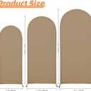 Arch Covers,Arch Backdrop Stand Fitted Cover for Wedding Birthday Party Ceremony Banquet Decoration(6.6FT, Khaki, Cover Only)